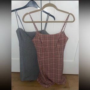 Two Wilfred dresses. One is Red and one is black